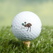 Emu mit Eiern Cartoon-Abbildung Golfball (Insitu T-Shirt)