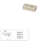Emu mit Eiern Cartoon-Abbildung Gummistempel (Stempel)