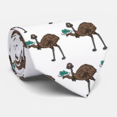 Emu mit Eiern Cartoon-Abbildung Krawatte (Gerollt)