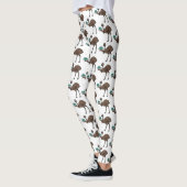 Emu mit Eiern Cartoon-Abbildung Leggings (Links)