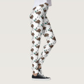 Emu mit Eiern Cartoon-Abbildung Leggings (Rechts)