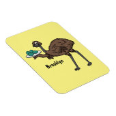 Emu mit Eiern Cartoon-Abbildung Magnet (Rechte Seite)