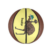 Emu mit Eiern Cartoon-Abbildung Mini Basketball (Vertikal)