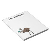 Emu mit Eiern Cartoon-Abbildung Notizblock (angewinkelt)