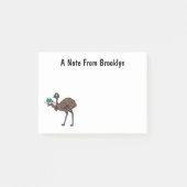 Emu mit Eiern Cartoon-Abbildung Post-it Klebezettel (Vorderseite)