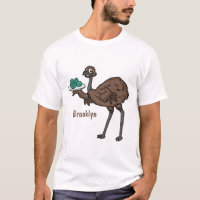 Emu mit Eiern Cartoon-Abbildung
