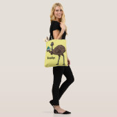 Emu mit Eiern Cartoon-Abbildung Tasche (Am Model)