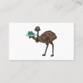 Emu mit Eiern Cartoon-Abbildung Visitenkarte (Rückseite)
