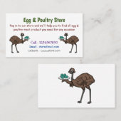 Emu mit Eiern Cartoon-Abbildung Visitenkarte (Vorne/Hinten)