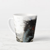 Emu mit winzigen Augen, Milchtasse (Linke Ecke)