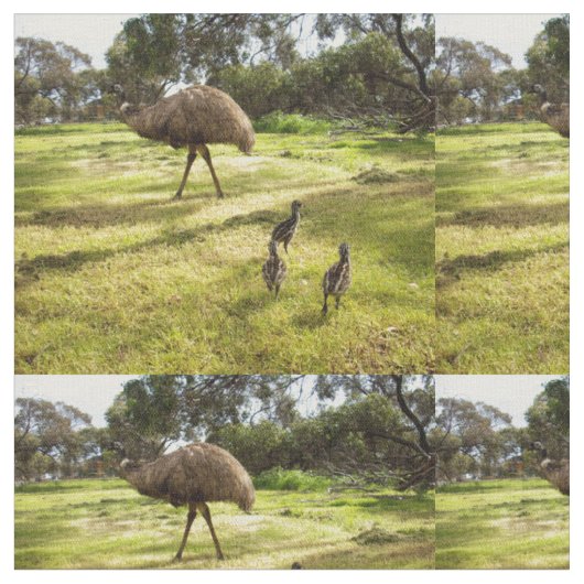Emu Neighborhood Watch, Stoff (Nahaufnahme)