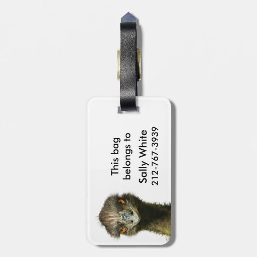 Emu nicht Ihr Schablone Gepäckanhänger (Rückseite vertikal)