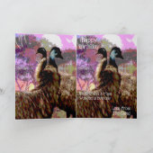 Emu Oil Painted Birthday Card, Karte (Innenseite)