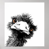 Emu - Pen und Ink Poster (Vorne)