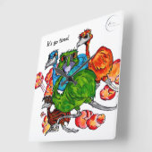 Emu-Run Quadratische Wanduhr (Winkel)