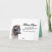 Emu u. Ei-fertigen jede mögliche Gelegenheit Karte (Rückseite)