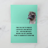 Emu u. Ei-fertigen jede mögliche Gelegenheit Karte (Innenseite)