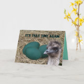 Emu u. Ei-fertigen jede mögliche Gelegenheit Karte (Gelbe Blume)