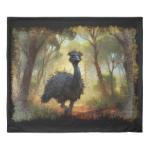 Emu und Australischer Outback Forest