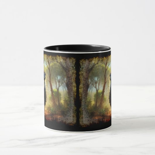 Emu und Australischer Outback Forest Tasse (Zentrum)
