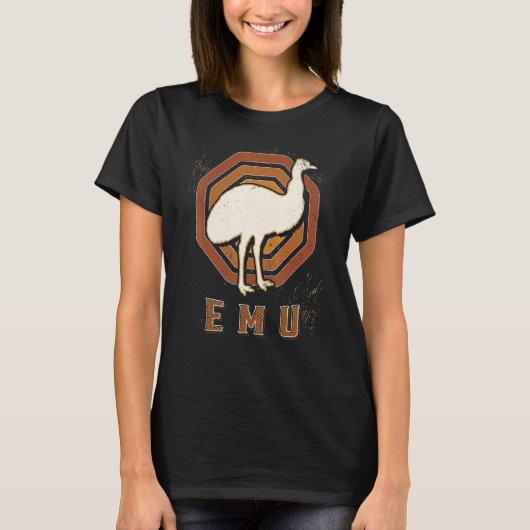 Emu Vintage Retro Classic Animal Love T-Shirt (Vorderseite)