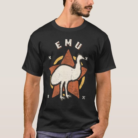 Emu Vintage Retro Classic Animal T-Shirt (Vorderseite)