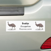 Emu Vogel Cartoon Autoaufkleber (Auf Auto)