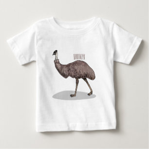 Emu Vogel Cartoon Baby T-shirt