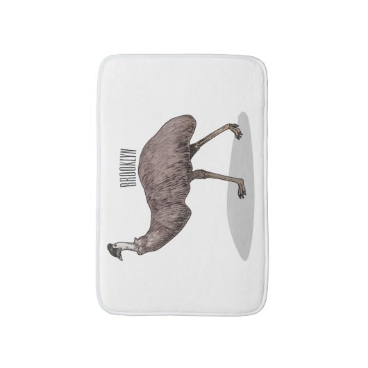 Emu Vogel Cartoon Badematte (Vorderseite Vertikal)