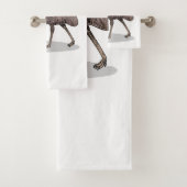 Emu Vogel Cartoon Badhandtuch Set (Insitu)