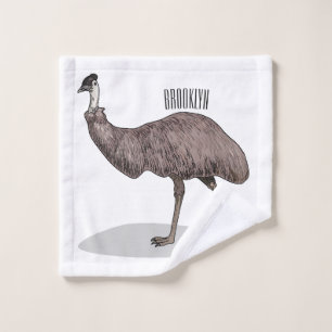 Emu Vogel Cartoon Badhandtuch Set