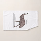 Emu Vogel Cartoon Badhandtuch Set (Handtuch)