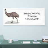 Emu Vogel Cartoon Banner (Messe)