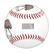 Emu Vogel Cartoon Baseball (Rückseite)