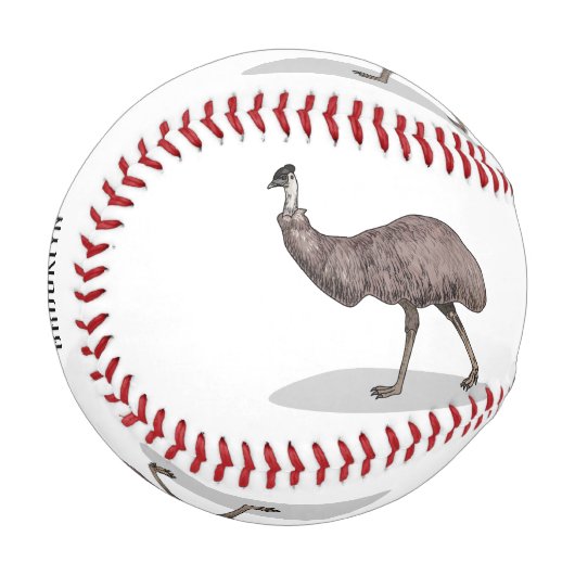 Emu Vogel Cartoon Baseball (Vorderseite Links)