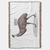 Emu Vogel Cartoon Decke (Vorderseite Vertikal)