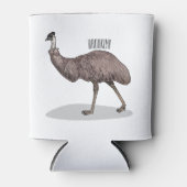 Emu Vogel Cartoon Dosenkühler (Vorderseite)