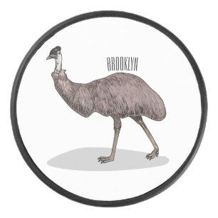 Emu Vogel Cartoon Eishockey Puck