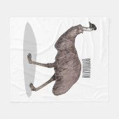 Emu Vogel Cartoon Fleecedecke (Vorderseite (Horizontal))