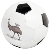 Emu Vogel Cartoon Fußball (Dreiviertel)