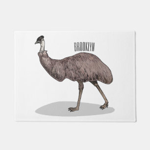 Emu Vogel Cartoon Fußmatte
