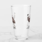 Emu Vogel Cartoon Glas (Links)