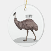 Emu Vogel Cartoon Keramik Ornament (Links)