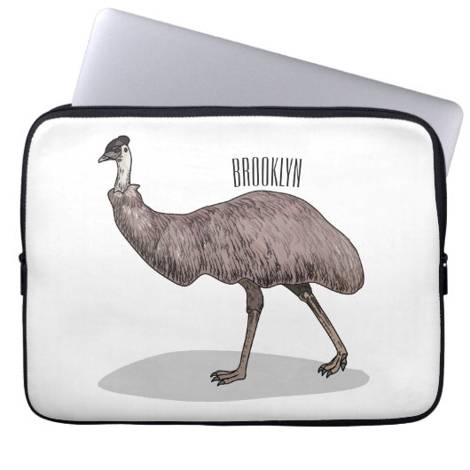 Emu Vogel Cartoon Laptopschutzhülle (Vorderseite)