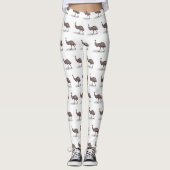Emu Vogel Cartoon Leggings (Vorderseite)