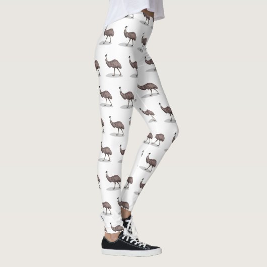 Emu Vogel Cartoon Leggings (Rechts)