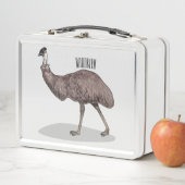 Emu Vogel Cartoon Metall Brotdose (Beispiel)