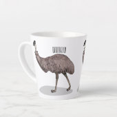 Emu Vogel Cartoon Milchtasse (Linke Ecke)