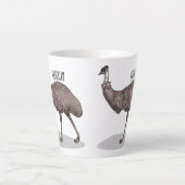 Emu Vogel Cartoon Milchtasse (Vorderseite)