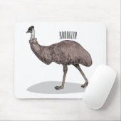 Emu Vogel Cartoon Mousepad (Mit Mouse)